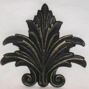Item # 366 - Acanthus Leaf Drapery Medallion - 4-1/2" square