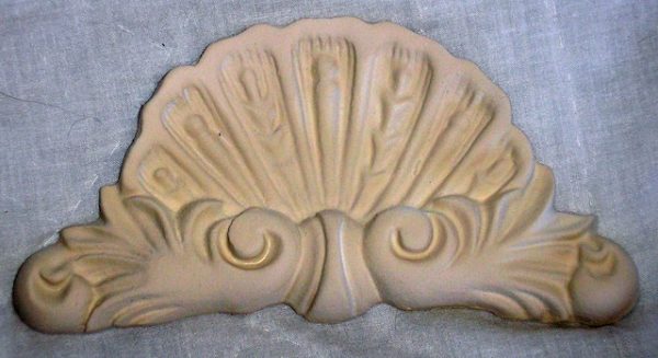 Item # 384 - Traditional or Nautical Extra Large Drapery Medallion - 8" W x 4" H (weighs less than 2 lbs)