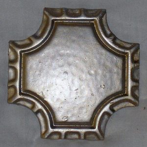 Item # 411 - Comtemporary Medium Drapery Medallion - 3" square