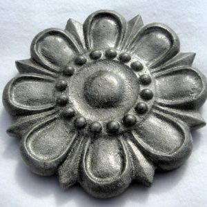 Item # 988 Extra Large Floral Drapery Medallion- 8-7/8" diameter (weighs less than 1 lb.)