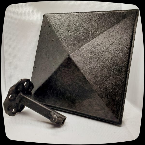 Item #006 - Pyramid Contemporary Medium Large Drapery Medallion -  6" Square