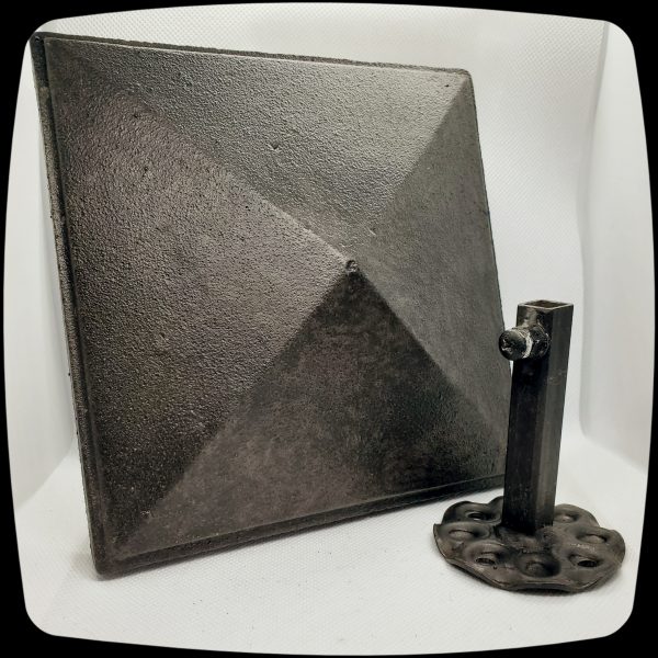Item #006 - Pyramid Contemporary Medium Large Drapery Medallion -  6" Square - Image 3