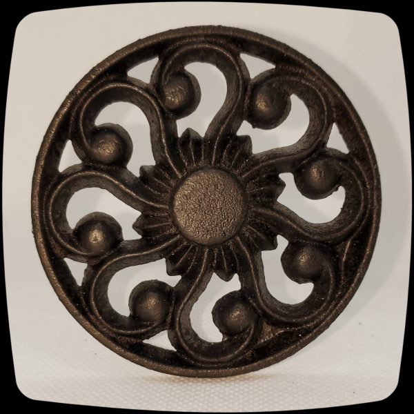 Item # 047 Traditional Medium Drapery Medallion - 3" diameter - Image 2