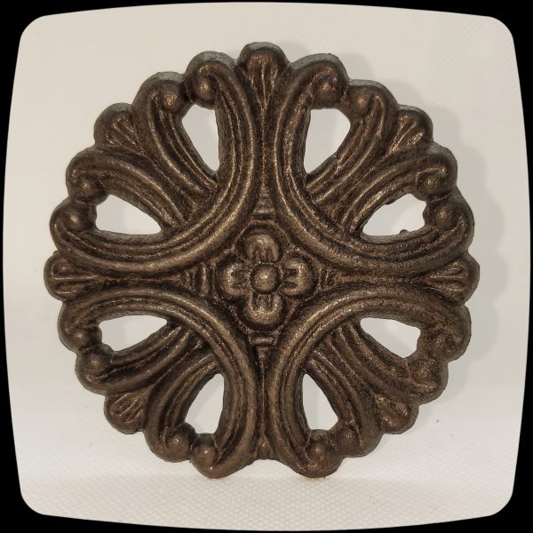 Item # 051 Traditional Floral Medium Drapery Medallion - 3-3/4" diameter - Image 2