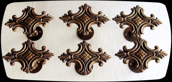 Item # 054 - Traditional Diamond Shaped Drapery Medallion - 5-1/2" W x 4" H - Image 5