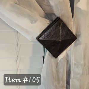 Item # 105 - Pyramid Contemporary Drapery Medallion -  4-1/2" square