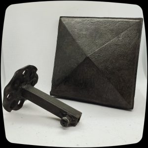 Item # 105 - Pyramid Contemporary Drapery Medallion -  4-1/2" square