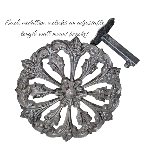 Beautiful Large Drapery Medallion - 7-1/8" diameter - Item #119 - Image 3