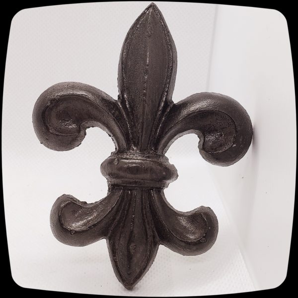 Fleur-Di-Lis Medium Drapery Medallion - 4" H x 3" W -  Item #140 - Image 4