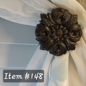 Item # 148 Traditional Medium Drapery Medallion - 3" diameter