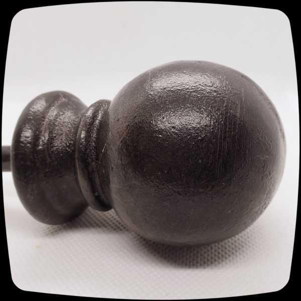 Ball Finial Protruding Drapery Medallion - 3-1/8" L 2-1/2" H -  Item #178 - Image 5
