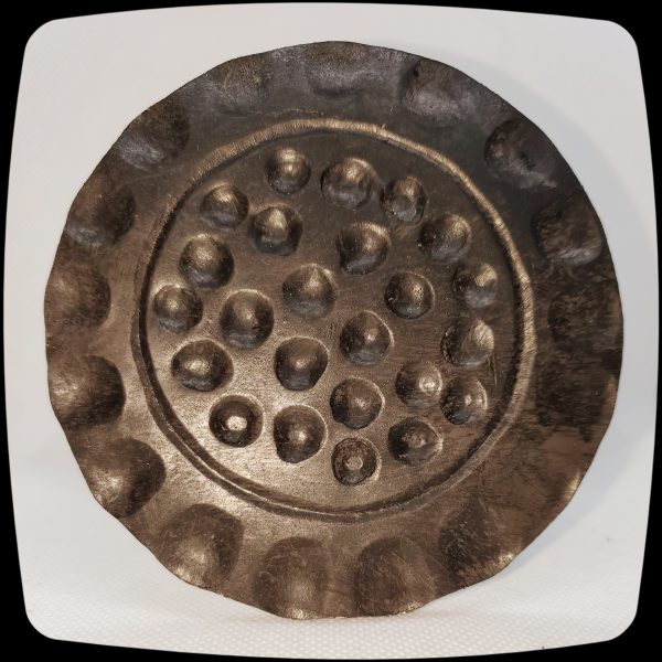 Contemporary Hammered Medium Drapery Medallion To Hang Drapery and Curtains - 4" diameter -  Item #203 - Image 2