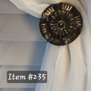 Item # 235 Traditional or Contemporary Small Drapery Medallion - 2-1/2" diameter