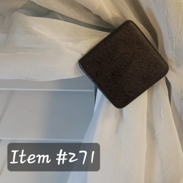 Item # 271 Clean and Contemporary Extra Small Drapery Medallion - 2" square - Image 3