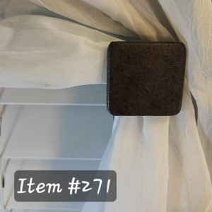 Item # 271 Clean and Contemporary Extra Small Drapery Medallion - 2" square