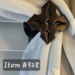 Item # 328 - Extra Small Contemporary Drapery Medallion - 1-3/4" square