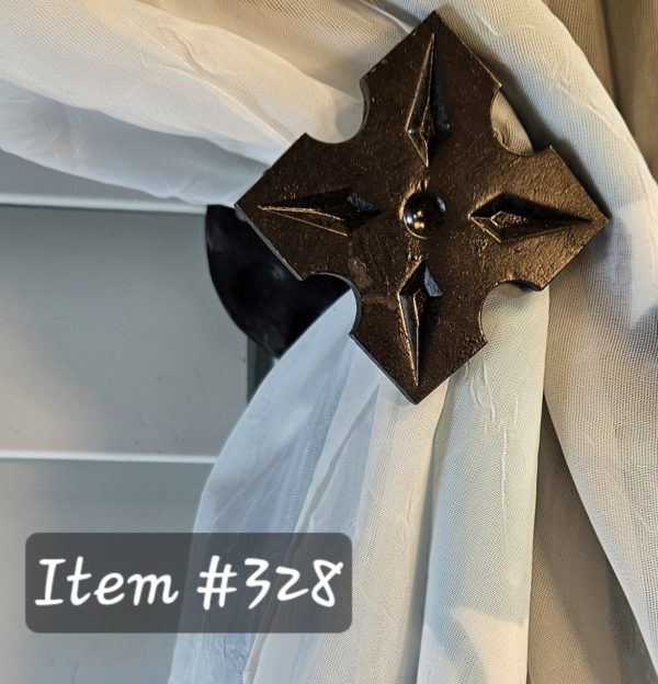 Item # 328 - Extra Small Contemporary Drapery Medallion - 1-3/4" square