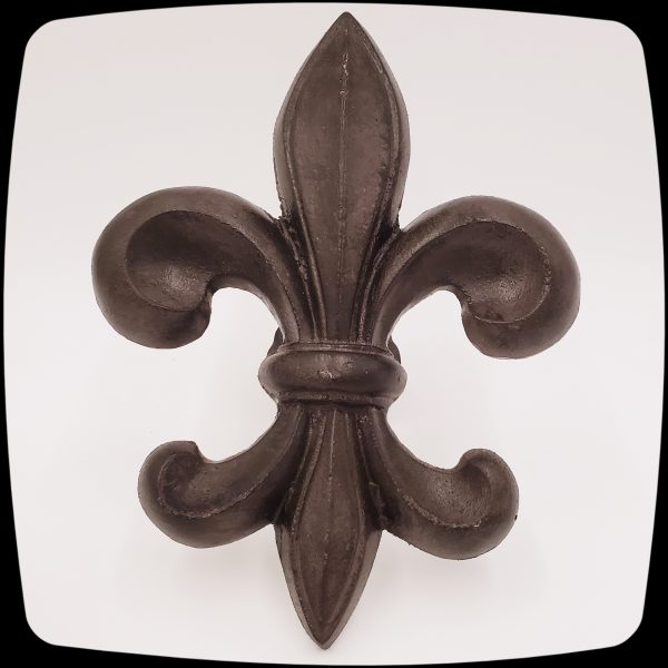 Fleur-di-lis Drapery Medallion - 9" H x 7" W -  Item #484 - Image 4