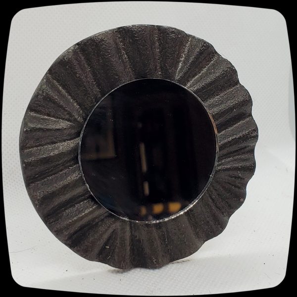 Item # 566 Mirrored Dazzling Drapery Medallion - 3-1/4" diameter - Image 2