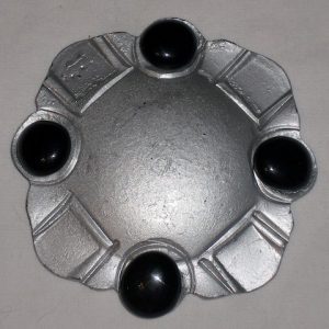 Item # 626 Unique Drapery Medallion Embellished with Glass Stone - 3" diameter