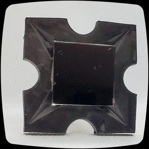 Item # 766 - Dazzling Drapery Medallion Embellished with 1" Mirror - 1-3/4" Square - Image 2