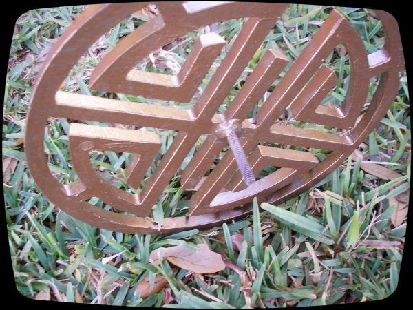 Oriental or Greek Key Extra Large Drapery Medallion - 9-3/4" Diameter -  Item #989 - Image 6