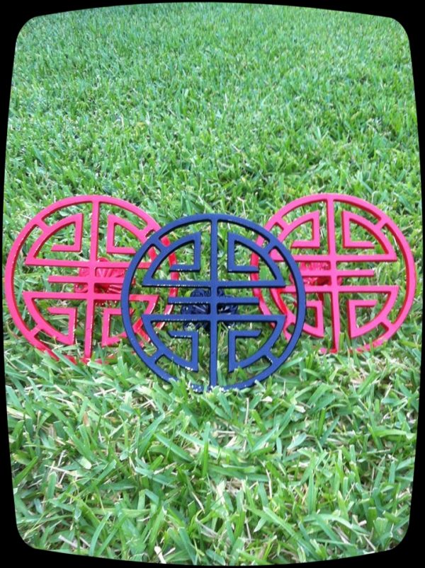 Oriental or Greek Key Extra Large Drapery Medallion - 9-3/4" Diameter -  Item #989 - Image 8