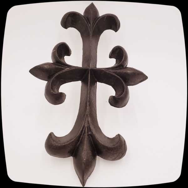 Fleur-Di-Lis Spear Drapery Medallion - 11-1/4" H x 7-3/4" W -  Item #991 - Image 6