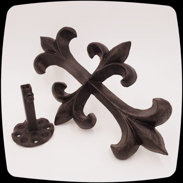 Fleur-Di-Lis Spear Drapery Medallion - 11-1/4" H x 7-3/4" W -  Item #991 - Image 5