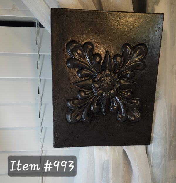 Item # 993M - Traditional Extra Large Plaque Drapery Medallion - 8" H x 10" W - Image 3
