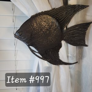 Item # 997 Extra Large Tropical Fish Drapery Medallion - 10-1/2" H x 12-3/4" W