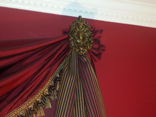 Item # 044 - Traditional Drapery Medallion - 6-3/4" H x 4" W - Image 5