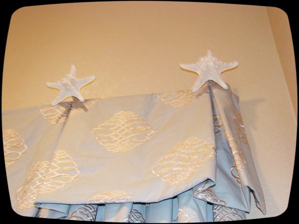 Knobby Dyed Starfish Drapery Medallion - 4" - 5" Diameter -   Item #072 - Image 5