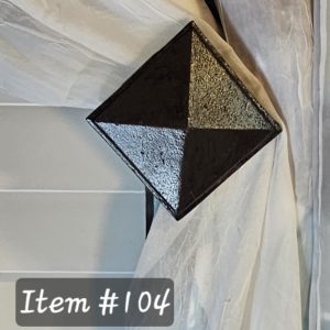 Item #104M - Contemporary Pyramid Drapery Medallion - 3" Square