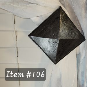 Item # 106 - Pyramid Contemporary Medium Drapery Medallion -  3-1/2" square