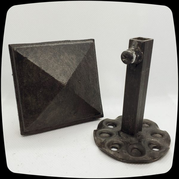 Item # 106 - Pyramid Contemporary Medium Drapery Medallion -  3-1/2" square - Image 3