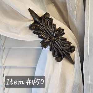 Item #450 - Elongated Starburst Drapery Medallion - 6-1/2" H x 2-1/2" W