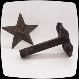 Item #067M -  3 Dimensional Patriotic Star Small Drapery Medallion - 2-3/4" Diameter